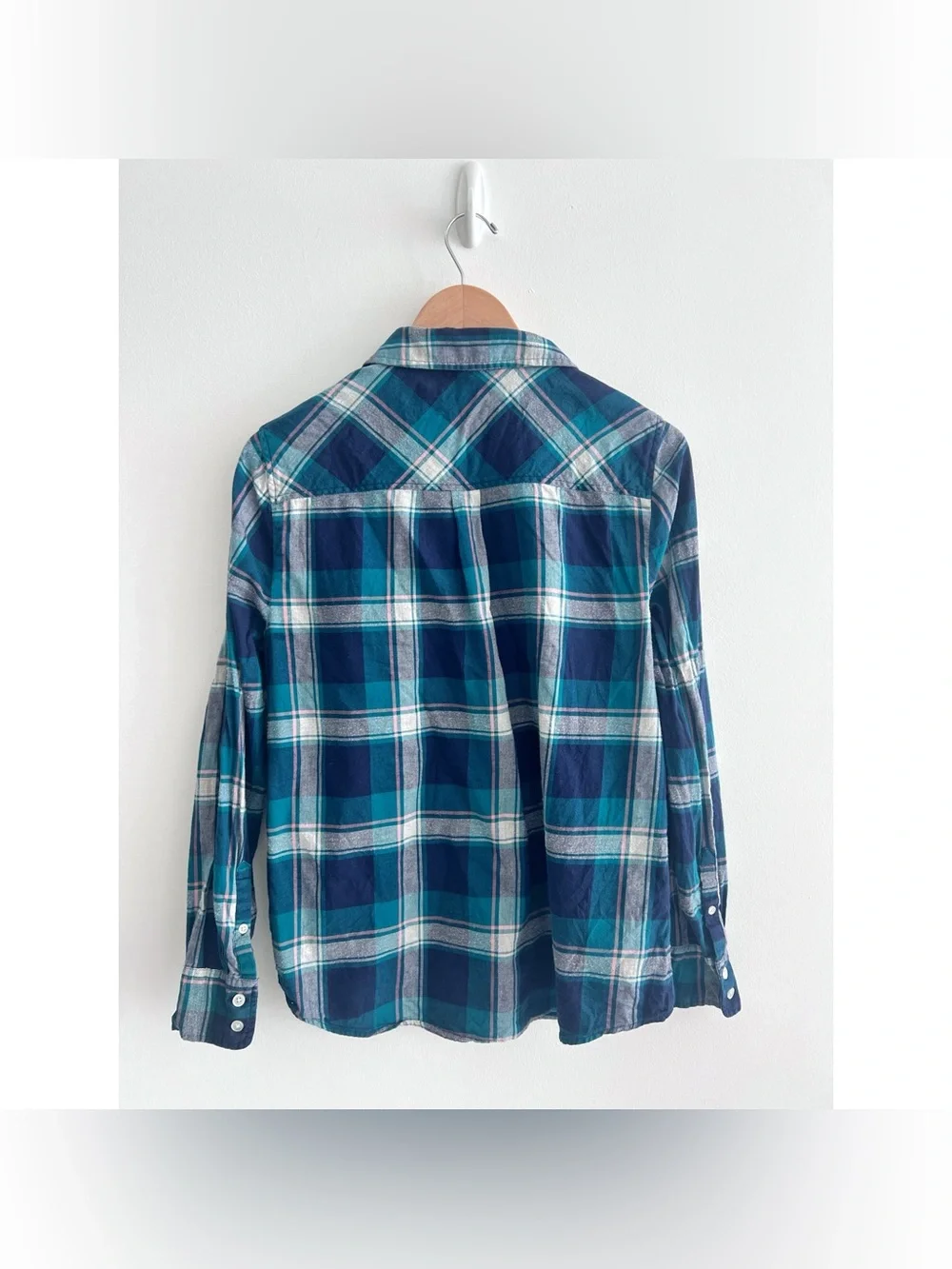 J. Crew Blue Green Plaid Button-Down Shirt